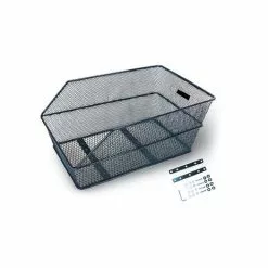 REX CYKLER Bagkurv 24x48x24cm EKSTRA STOR Sort