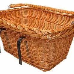 BIKEPARTNER Fletkurv Firkantet Brun Front 47x32x24cm