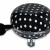 BASIL Ringklokke BIG BELL Polkadot Sort/Hvid 80mm -Cykeltasker salg 50397