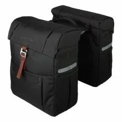 GAZELLE Cykeltaske Dobbelt Med MIK-adapter Sort/Brun
